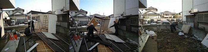 プレハブ小屋を解体いたしました。